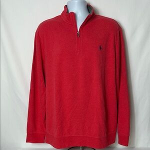 Polo Ralph Lauren Performance Men’s Size XL Quarter Zip Red Pullover Shirt